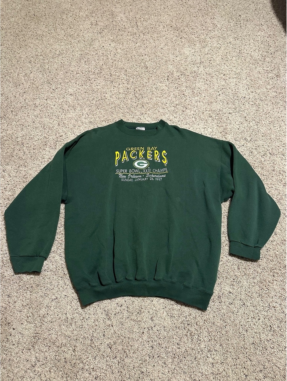 Green Bay Packers Super Bowl XXXI Champs Vintage Sweatshirt 2XL